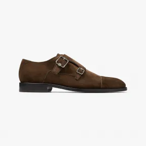 Jimmychoo/吉米周 FINNIONMONKSTRAP-茶褐色立绒绒面革僧侣鞋 FINNIONMONKSTRAPSVV027245