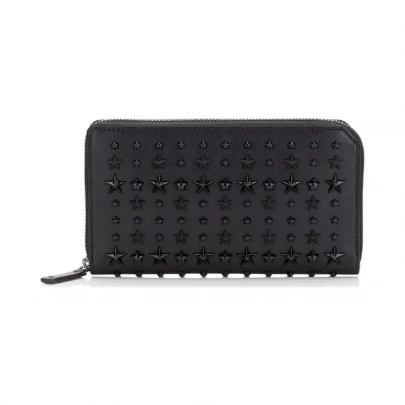 Jimmychoo/吉米周 深红色皮革星星混合旅行钱包 J000087632001