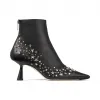 Jimmychoo/吉米周 星群点缀黑色纳帕羊皮尖头短靴  KIX65VQX010003