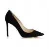Jimmychoo/吉米周 黑色绒面尖头高跟鞋 ROMY100SUE010003