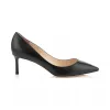 Jimmychoo/吉米周 黑色羊皮尖头高跟鞋   ROMY60KID010003