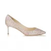 Jimmychoo/吉米周 山茶花混合斑点的趾尖高跟鞋 ROMY60KSZ111084