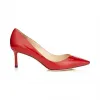 Jimmychoo/吉米周 红色漆皮尖头高跟鞋  ROMY60PAT060016
