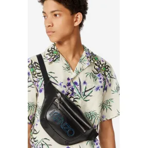 凯卓/Kenzo 黑色 腰包 徽标皮革腰包 FA55SA507L38.99.TU