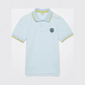 凯卓/Kenzo 男孩 浅蓝 POLO衫 老虎polo衫 L85L11528G02.63.10A