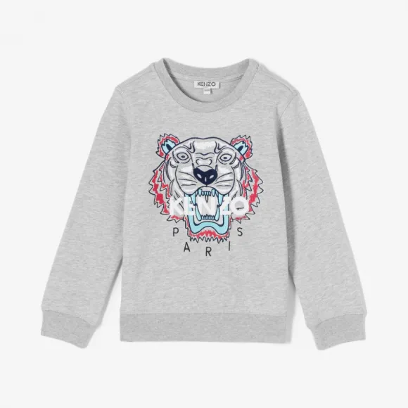 凯卓/Kenzo 女孩 中灰 运动衫 老虎运动衫 L85L15048F03.96.10A
