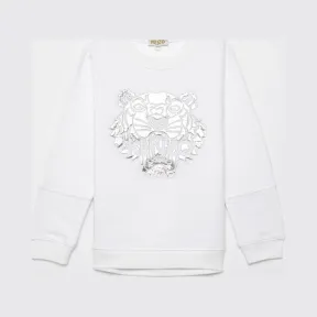 凯卓/Kenzo 女孩 白色 运动衫 老虎运动衫 L85L15078F03.01.10A