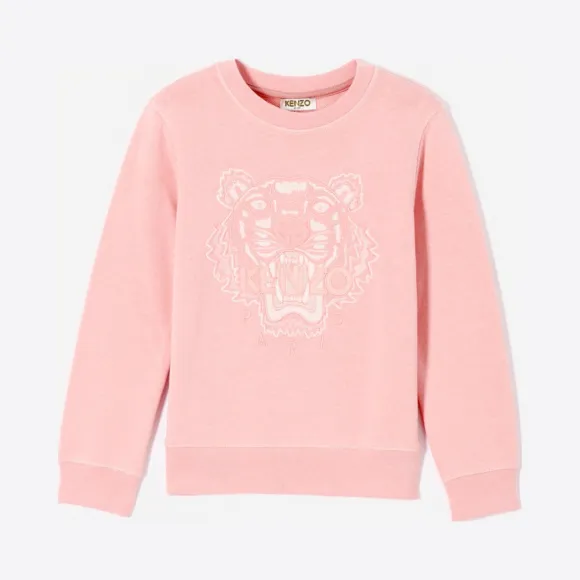 凯卓/Kenzo 女孩 淡粉色 运动衫 老虎运动衫 L86M15238F03.34.10A