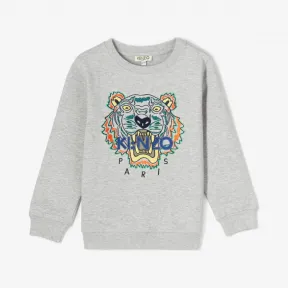 凯卓/Kenzo 男孩 中灰 运动衫 老虎运动衫 L86M15528G03.96.10A