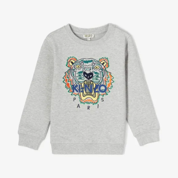 凯卓/Kenzo 男孩 中灰 运动衫 老虎运动衫 L86M15528G03.96.10A
