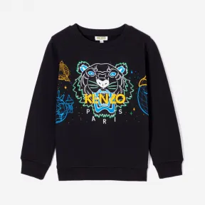 凯卓/Kenzo 男孩 黑色 运动衫 宇宙虎运动衫 L86M15548G03.99.3A