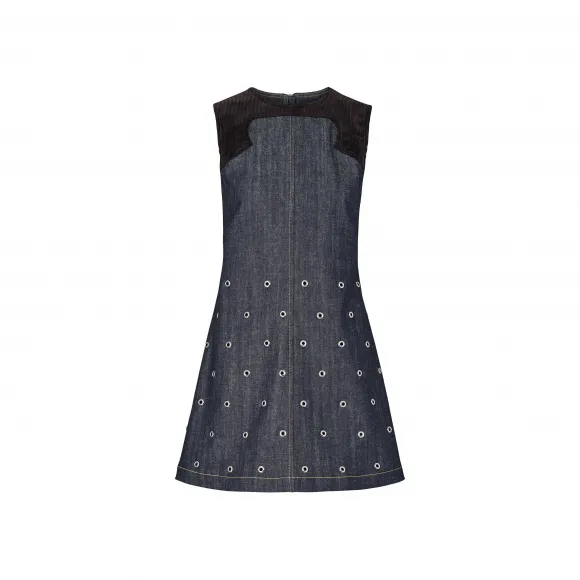 路易威登/Louis Vuitton Raw Denim Eyelet 连衣裙 1A4BSX