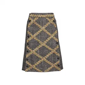 路易威登/Louis Vuitton 摁扣刺绣A字裙 1A4L8S