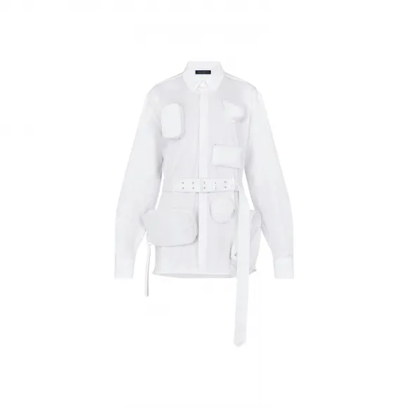 路易威登/Louis Vuitton(LV) 男士 BELTED SHIRT WITH POCKETS 衬衫 1A53QJ