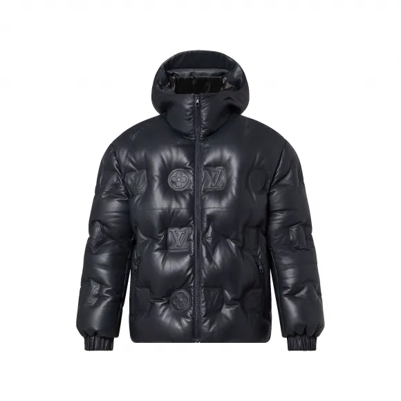 路易威登/Louis Vuitton(LV)  Monogram 皮革连帽羽绒服 1AATKG