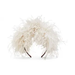 罗意威/Loewe Feathers Headband白色 101.29.132