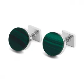 罗意威/Loewe Round Cufflink With Anagram 孔雀蓝 111.10.794