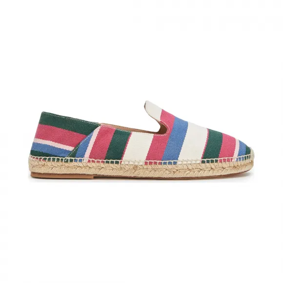 罗意威/Loewe Slipper EspadrillePink/Green/Light Blue 453.10.332