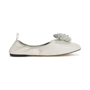 罗意威/Loewe Ballerina FlowerSoft White/Black 453.10.601