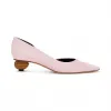 罗意威/Loewe Nut Heel Pump 35Pink/Natural 453.29.629