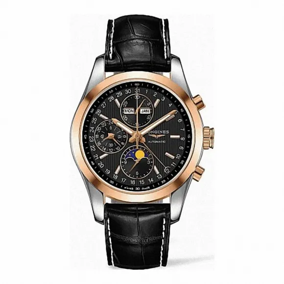 浪琴/Longines 康铂系列 自动机械 18K金 精钢 男表 L2.798.5.52.5