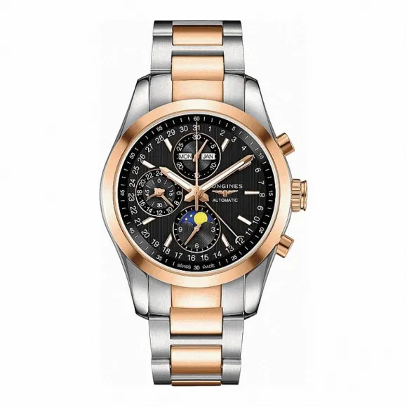 浪琴/Longines 康铂系列 自动机械 18K金 精钢 男表 L2.798.5.52.7