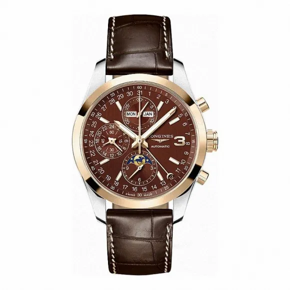 浪琴/Longines 康铂系列 自动机械 18K金 精钢 男表 L2.798.5.62.3