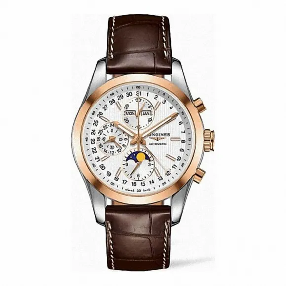 浪琴/Longines 康铂系列 自动机械 18K金 精钢 男表 L2.798.5.72.5