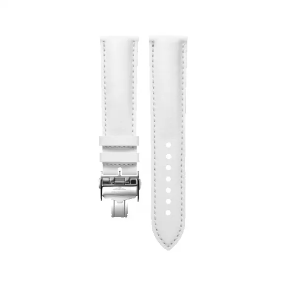 浪琴/Longines 哑光白色 21.00 MM 小牛皮 表带 L682125052