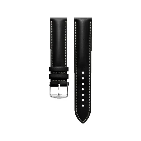 浪琴/Longines 哑光黑色 19.00 MM 小牛皮 表带 L682125253