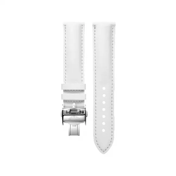 浪琴/Longines 哑光白色 19.00 MM 小牛皮 表带 L682125645