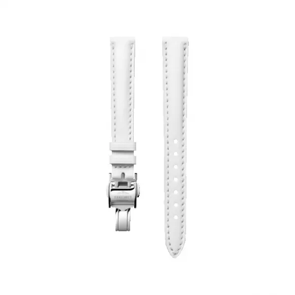 浪琴/Longines 哑光白色 12.00 MM 小牛皮 表带 L682125717