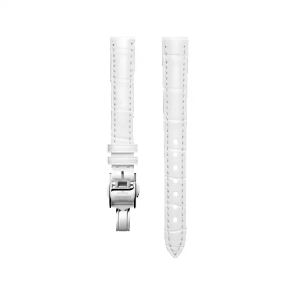 浪琴/Longines 半哑光白色 12.00 MM 鳄鱼皮 表带 L682137105