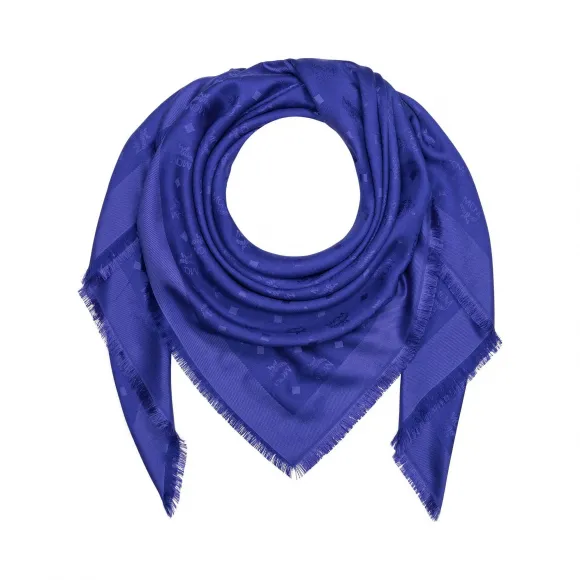 MCM 字母组合桑蚕丝及羊毛提花围巾 MEF9SMM01HG001