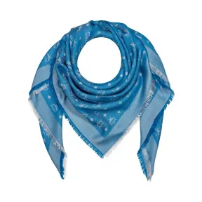 MCM 字母组合桑蚕丝及羊毛提花围巾 MEF9SMM01HI001