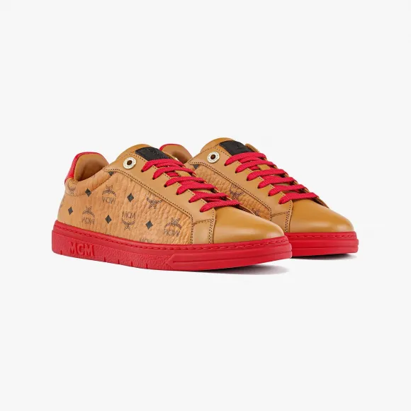 MCM Red | COGNAC/LYCHEE 运动鞋 MEXCSMM02R0046