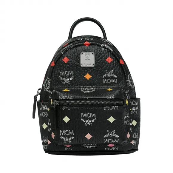 MCM Stark Bebe Boo Backpack in Skyoptic Visetos MMK9SVE69BA001