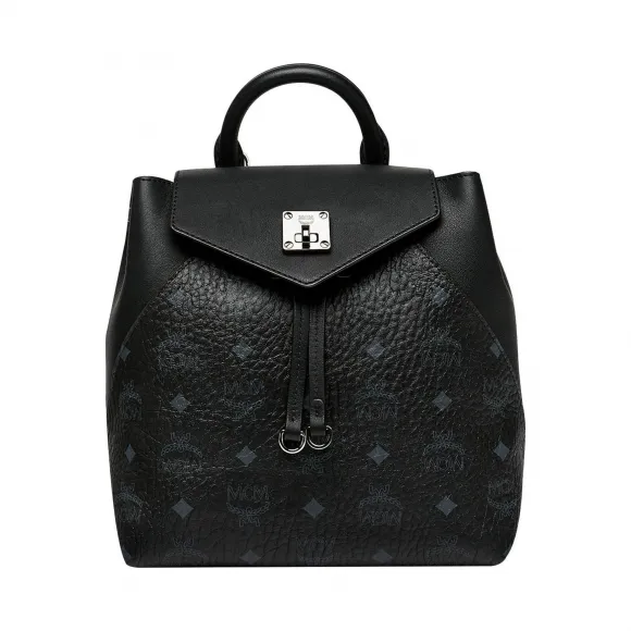 MCM Essential Backpack in Visetos Original MWK9SSE05BK001