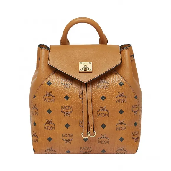 MCM Essential Backpack in Visetos Original MWK9SSE05CO001