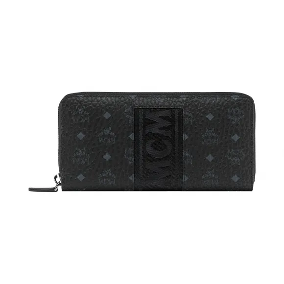 MCM Visetos织带全拉链钱包 MXL9SVI89BK001
