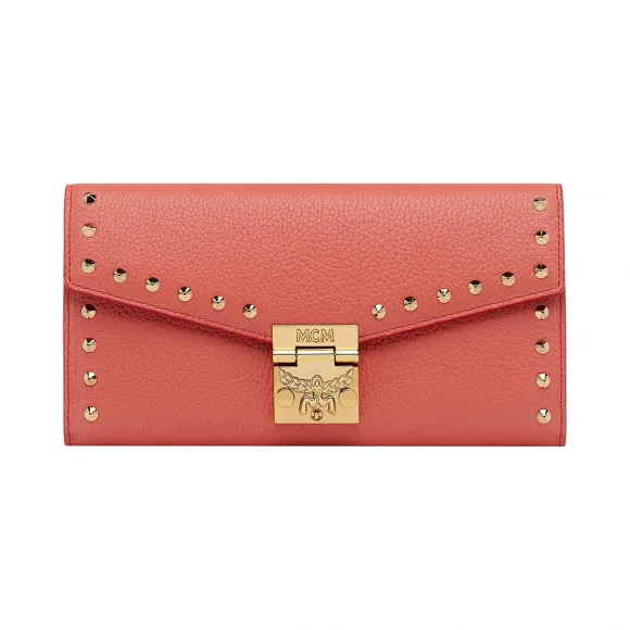 MCM Patricia 铆钉轮廓皮革斜挎钱包 MYL8APA40PW001