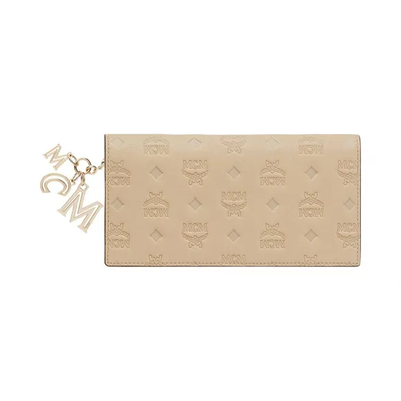 MCM Two Fold Wallet in Monogram Leather Charm MYL9SKM12IA001