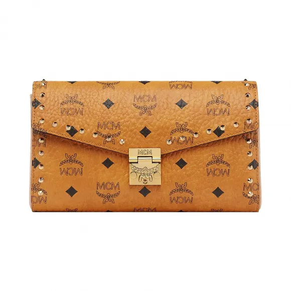 MCM Millie Visetos系列铆钉轮廓翻盖斜挎包 MYZ8AME26CO001