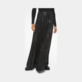 迈克高仕/Michael Kors 亮片真丝乔其纱百褶裙 110RKR552Z-0001