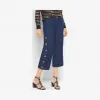 迈克高仕/Michael Kors 纽扣牛仔工装裙裤 201TRH695-0472