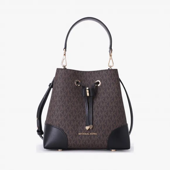 迈克高仕/Michael Kors 女士 Mercer Gallery 小号老花水桶包 30F9GZ5L1B292