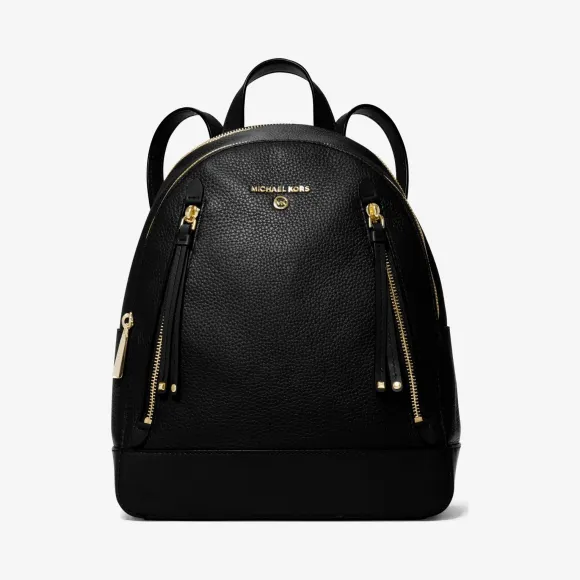 迈克高仕/Michael Kors Brooklyn 中号荔枝纹皮革背包 30H1GBNB2L-0001