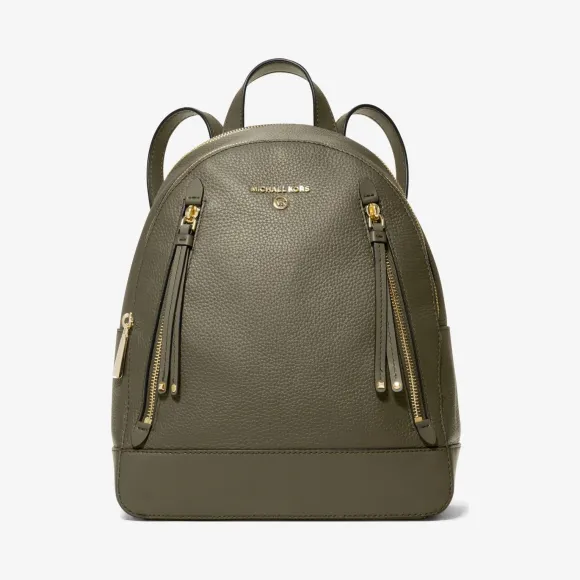 迈克高仕/Michael Kors Brooklyn 中号荔枝纹皮革背包 30H1GBNB2L-0310