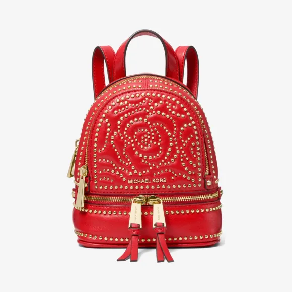 迈克高仕/Michael Kors Rhea Zip 超小号皮质双肩包 30H8GEZB1O683