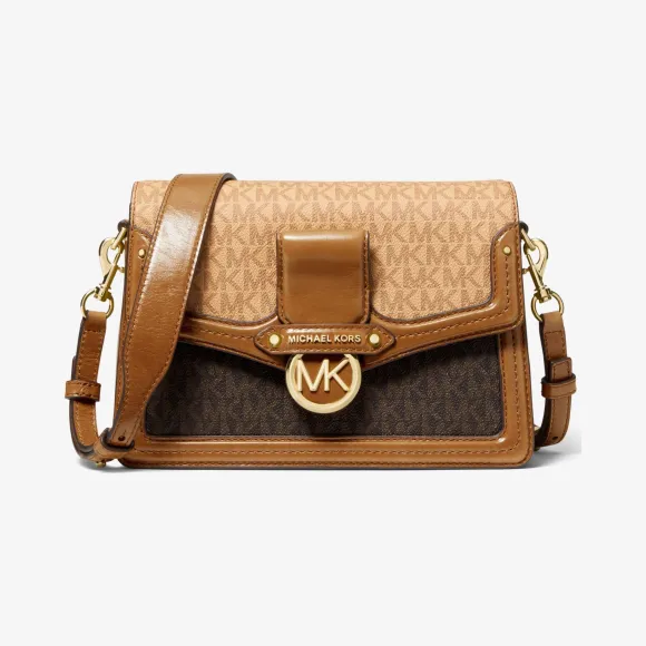 迈克高仕/Michael Kors 女士 Jessie 中号老花拼接单肩包 30H9GI6L6T220
